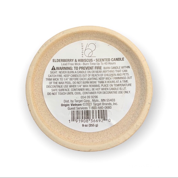 Project 62 Wellness Ceramic Elderberry and Hibiscus Scented Candle 9 oz. - Picture 3 of 4